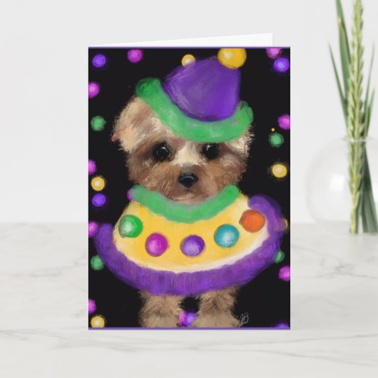 MINI YORKIE POO KARTE (Vorderseite)