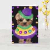 MINI YORKIE POO KARTE (Gelbe Blume)