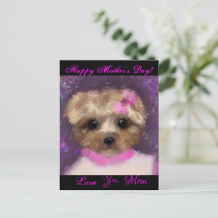 MINI YORKIE POO POSTKARTE