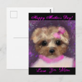 MINI YORKIE POO POSTKARTE (Vorne/Hinten)