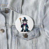 Mini-Zauberkatzen-Button mit magischem Stab Button (Beispiel)