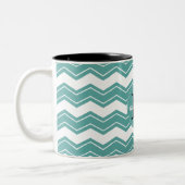 Mini-Zickzack-Monogramm Zweifarbige Tasse (Links)