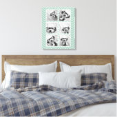 Mini Zickzack Muster mit Trendy 6 Foto Collage Leinwanddruck (Insitu (Schlafzimmer))