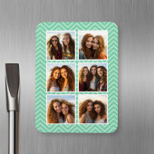Mini Zickzack Muster mit Trendy 6 Foto Collage Magnet