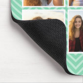Mini Zickzack Muster mit Trendy 6 Foto Collage Mousepad (Ecke)