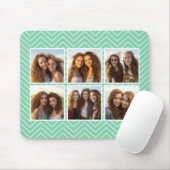Mini Zickzack Muster mit Trendy 6 Foto Collage Mousepad (Mit Mouse)