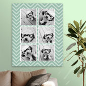 Mini Zickzack Muster mit Trendy 6 Foto Collage Poster