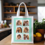 Mini Zickzack Muster mit Trendy 6 Foto Collage Wiederverwendbare Einkaufstasche<br><div class="desc">Benutzen Sie Instagram-Kontobilder oder andere beliebte Apps,  um mit sechs quadratischen Fotos ein einzigartiges und persönliches Geschenk zu machen. Oder man behalte den Hipster Welpe und macht einen trendigen Sake. Wenn Sie die Bilder anpassen müssen,  klicken Sie auf das Werkzeug anpassen,  um Änderungen vorzunehmen.</div>