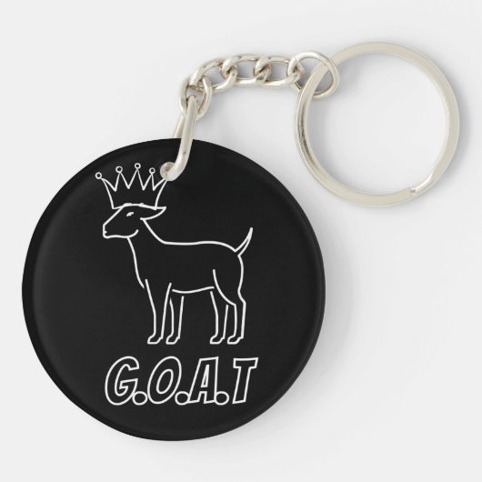 Mini-Ziege Doppelseitiger Schlüsselanhänger (Rückseite)
