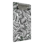 Mini-Zwischenablage für graues Liquid-Notebook Mini Klemmbrett (Schrägansicht)