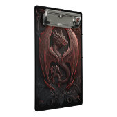 Mini-Zwischenablage für Red and Black Dragon Mini Klemmbrett (Schrägansicht)