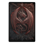Mini-Zwischenablage für Red and Black Dragon Mini Klemmbrett (Rückseite)