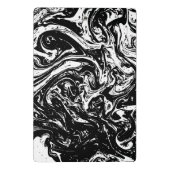 Mini-Zwischenablage im Schwarz-Weiß-Marmor Mini Klemmbrett (Rückseite)