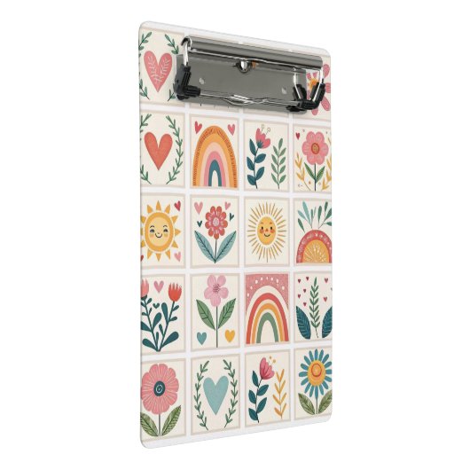 Mini-Zwischenablage Kleine Zwischenablage Büromate Mini Klemmbrett (Schrägansicht)