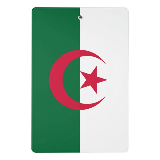 Mini-Zwischenablage mit algerischer Flagge Mini Klemmbrett (Rückseite)