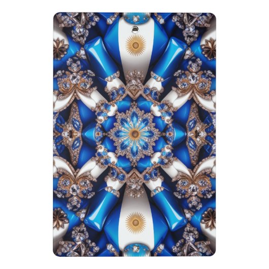 Mini-Zwischenablage mit argentinischen Farben Mini Klemmbrett (Rückseite)