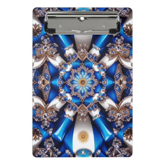 Mini-Zwischenablage mit argentinischen Farben Mini Klemmbrett (Vorderseite)