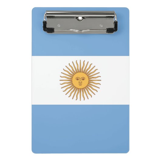 Mini-Zwischenablage mit argentinischer Flagge Mini Klemmbrett (Vorderseite)