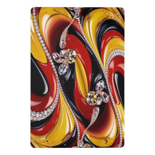 Mini-Zwischenablage mit belgischen Farben Mini Klemmbrett (Rückseite)