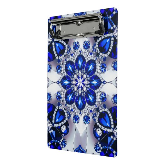 Mini-Zwischenablage mit blauen, weißen Farben Mini Klemmbrett (Gewinkelt2)