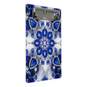 Mini-Zwischenablage mit blauen, weißen Farben Mini Klemmbrett (Schrägansicht)