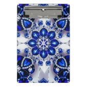 Mini-Zwischenablage mit blauen, weißen Farben Mini Klemmbrett (Vorderseite)