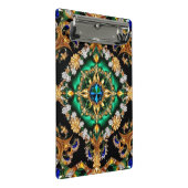 Mini-Zwischenablage mit brasilianischen Farben Mini Klemmbrett (Schrägansicht)