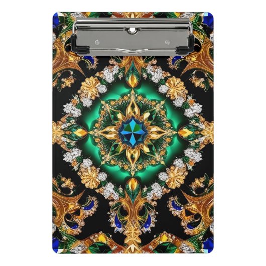 Mini-Zwischenablage mit brasilianischen Farben Mini Klemmbrett (Vorderseite)