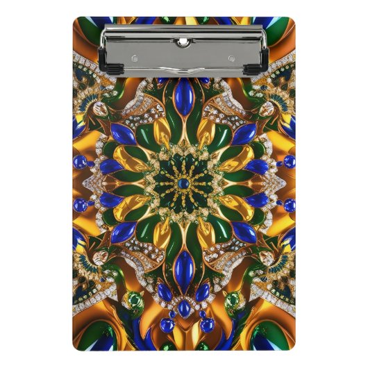 Mini-Zwischenablage mit Brasilien-Farben Mini Klemmbrett (Vorderseite)