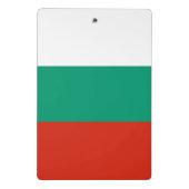 Mini-Zwischenablage mit bulgarischer Flagge Mini Klemmbrett (Rückseite)