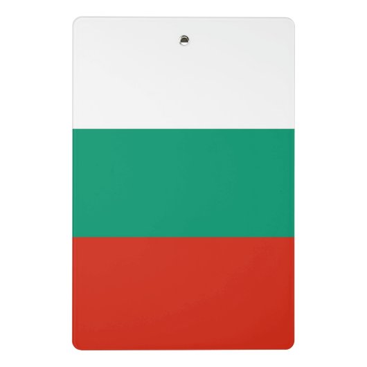 Mini-Zwischenablage mit bulgarischer Flagge Mini Klemmbrett (Rückseite)