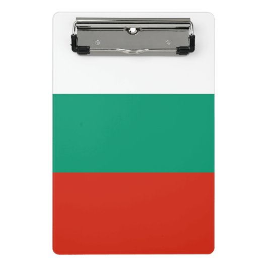 Mini-Zwischenablage mit bulgarischer Flagge Mini Klemmbrett (Vorderseite)