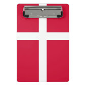 Mini-Zwischenablage mit dänischer Flagge Mini Klemmbrett (Vorderseite)