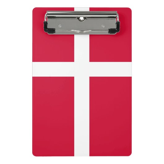 Mini-Zwischenablage mit dänischer Flagge Mini Klemmbrett (Vorderseite)