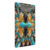 Mini-Zwischenablage mit den Bahamas-Farben Mini Klemmbrett (Schrägansicht)