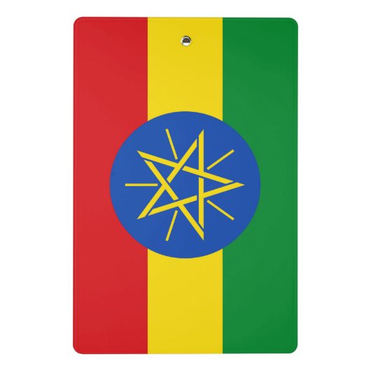 Mini-Zwischenablage mit der Flagge Äthiopiens Mini Klemmbrett (Rückseite)