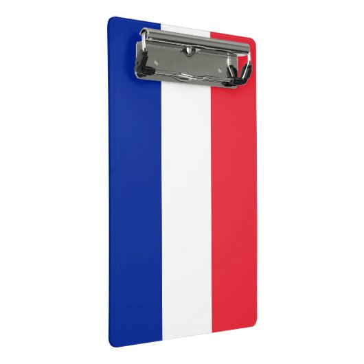 Mini-Zwischenablage mit der Flagge Frankreichs Mini Klemmbrett (Schrägansicht)