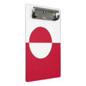Mini-Zwischenablage mit der Flagge Grönlands Mini Klemmbrett (Schrägansicht)
