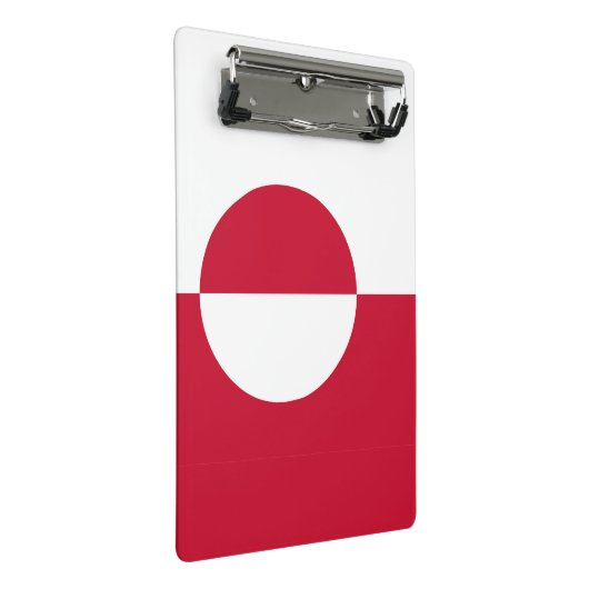Mini-Zwischenablage mit der Flagge Grönlands Mini Klemmbrett (Schrägansicht)