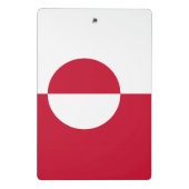 Mini-Zwischenablage mit der Flagge Grönlands Mini Klemmbrett (Rückseite)