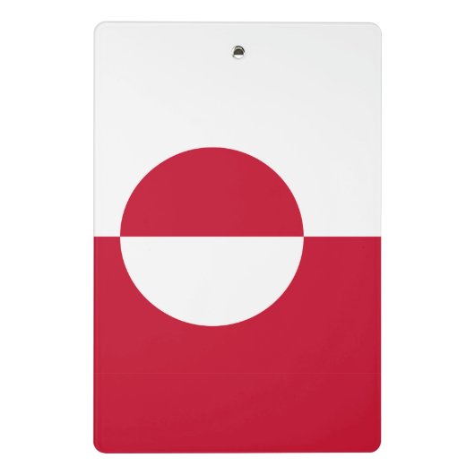 Mini-Zwischenablage mit der Flagge Grönlands Mini Klemmbrett (Rückseite)
