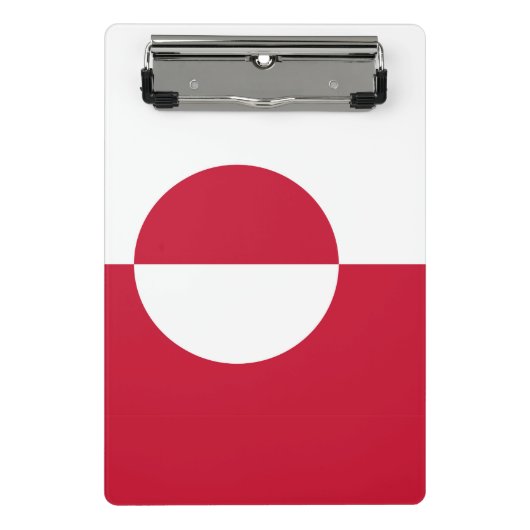 Mini-Zwischenablage mit der Flagge Grönlands Mini Klemmbrett (Vorderseite)