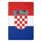 Mini-Zwischenablage mit der Flagge Kroatiens Mini Klemmbrett (Rückseite)