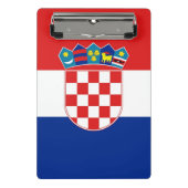 Mini-Zwischenablage mit der Flagge Kroatiens Mini Klemmbrett (Vorderseite)