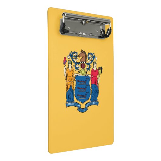 Mini-Zwischenablage mit der Flagge New Jersey, USA Mini Klemmbrett (Schrägansicht)