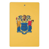 Mini-Zwischenablage mit der Flagge New Jersey, USA Mini Klemmbrett (Rückseite)