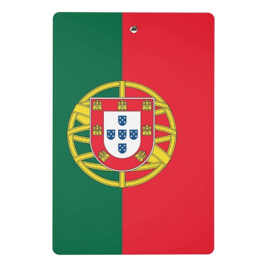 Mini-Zwischenablage mit der Flagge Portugals Mini Klemmbrett (Rückseite)
