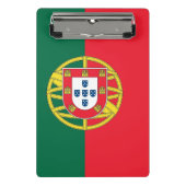 Mini-Zwischenablage mit der Flagge Portugals Mini Klemmbrett (Vorderseite)