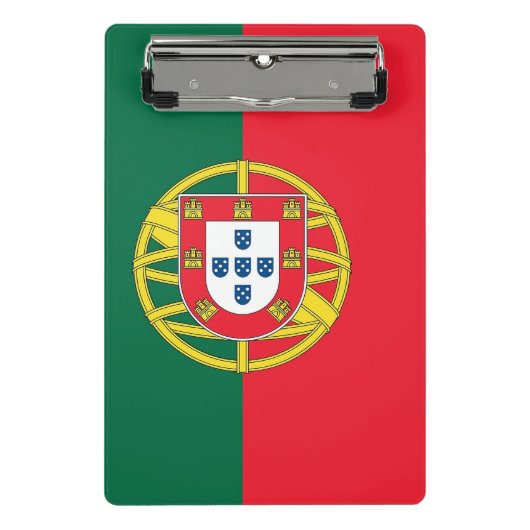 Mini-Zwischenablage mit der Flagge Portugals Mini Klemmbrett (Vorderseite)