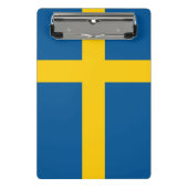 Mini-Zwischenablage mit der Flagge Schwedens Mini Klemmbrett (Vorderseite)